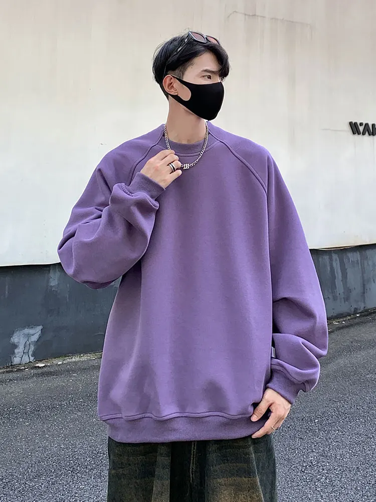 

Мужская толстовка в стиле американского хип-хопа, свободного кроя, с круглым вырезом, повседневный топ, модный тренд, весна-осень