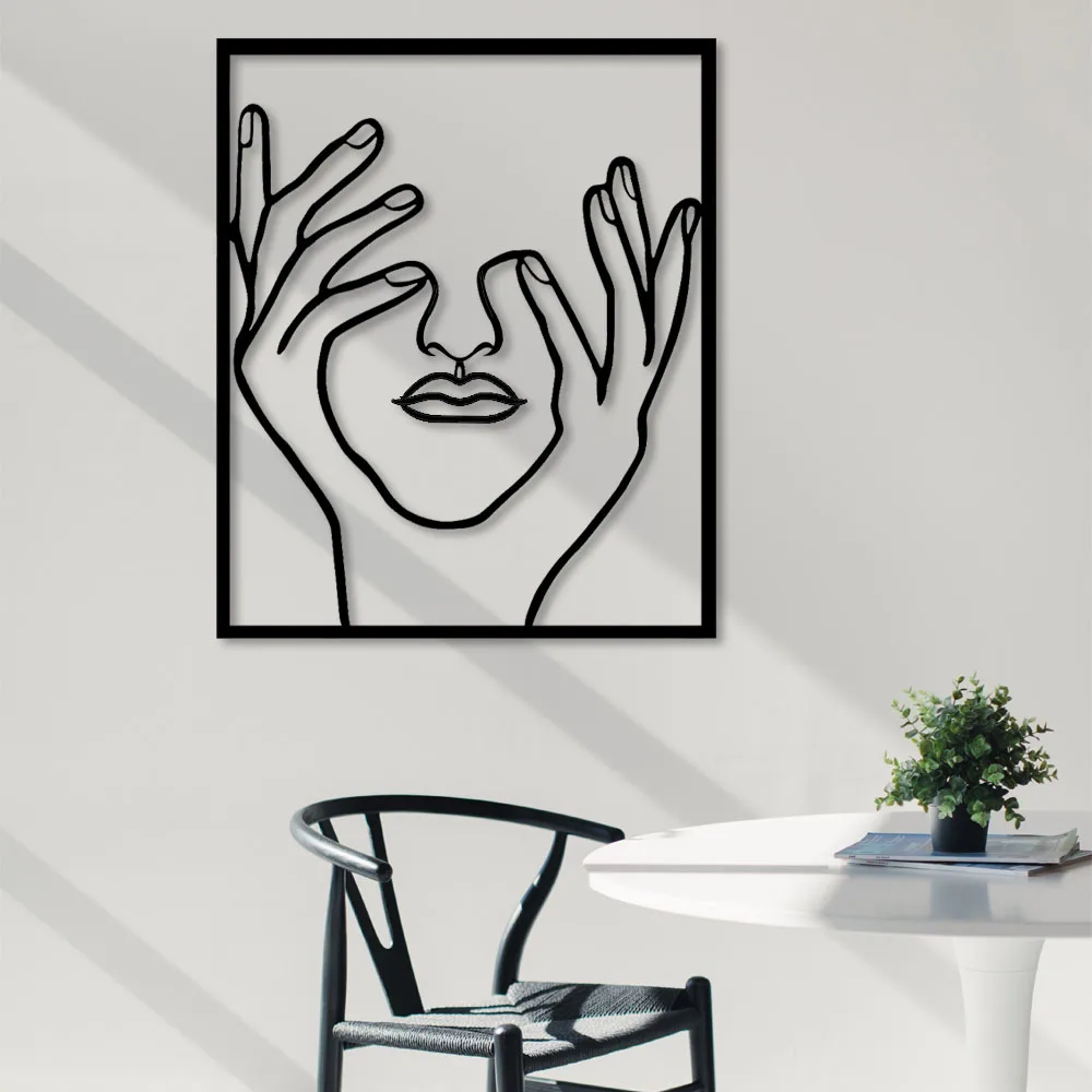 

New Acrylic Wall Art Decor Black Simple Painting Home Living Room Bedroom Decoration Painting 3D Creative Stylish Decorative