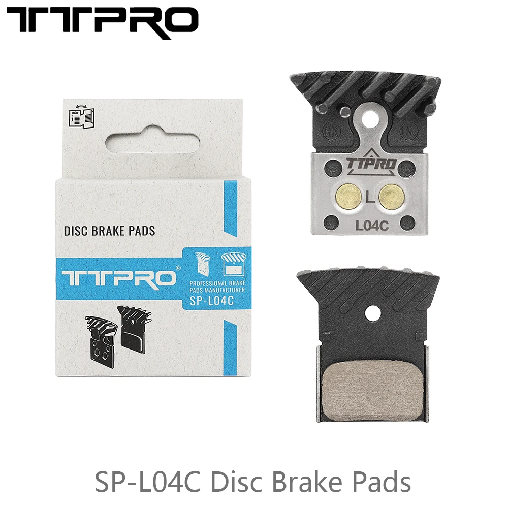 TTPRO L04C Metal Disc Brake Pad with Fin Road MTB Bike For M8100 M7100 R7100 R8050 Original Bicycle Parts