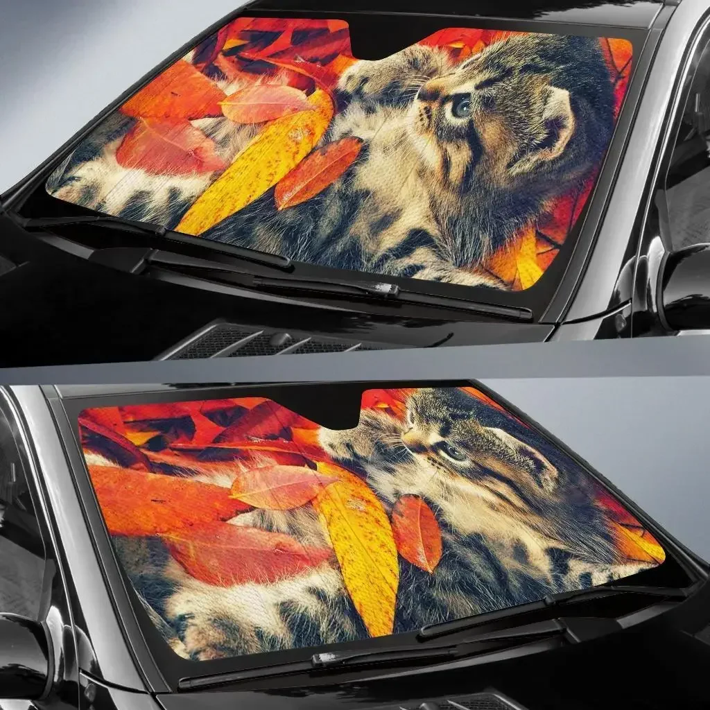 Cute Autumn Cat Car Sun Shade Amazing Gift Ideas T041720