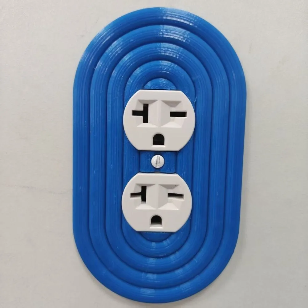 Modern Striped Pattern Wall Switch Panel Multi-Color Smooth Durable Material Wall Switch Cover Standard Fit Switch Cover Plate