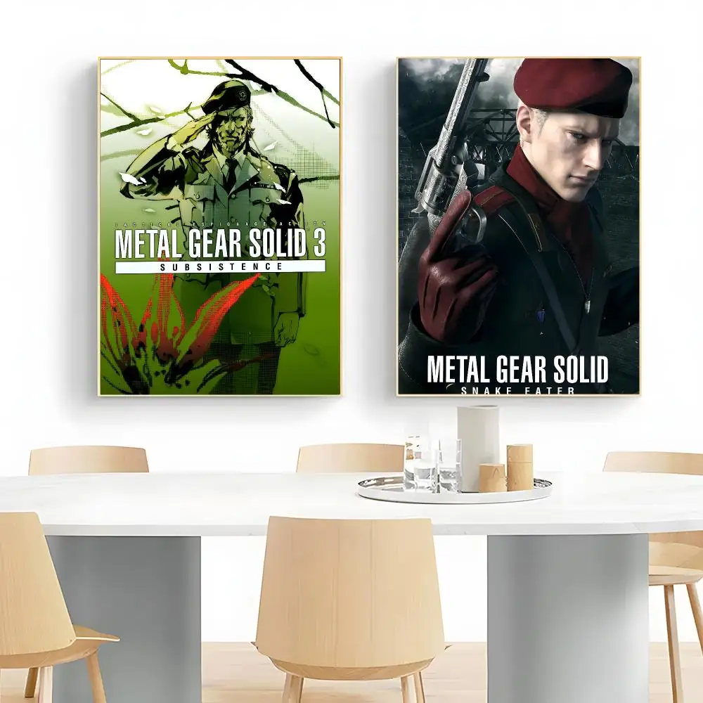 Tactical stealth game Metal Gear Solid 3: Snake Eater Poster Frameless Peel-and-Stick Removable Wall Art Print