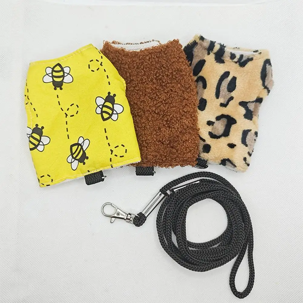 

Three Style Options Lizard Leash Lizard Vest Leash Stylish Leash Set Dragon Vest Bee Print Adjustable Buckle for Lizards