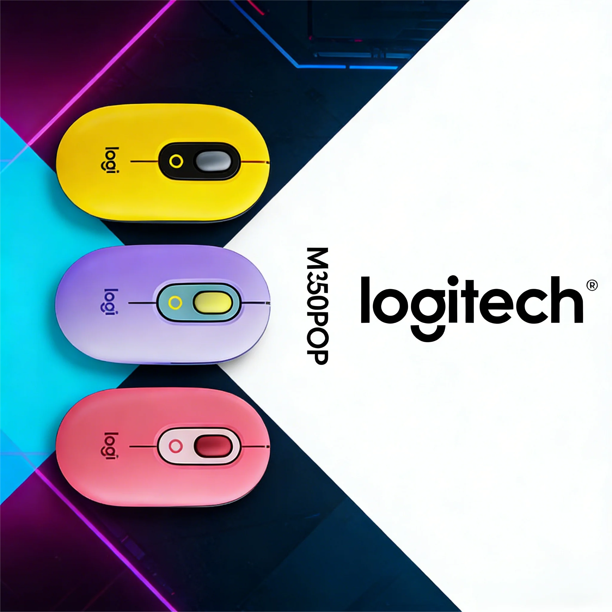 

Беспроводная мышь Logitech M350 POP Bluetooth, многоустройство, универсальная, подходит для всех офисных и домашних гаджетов
