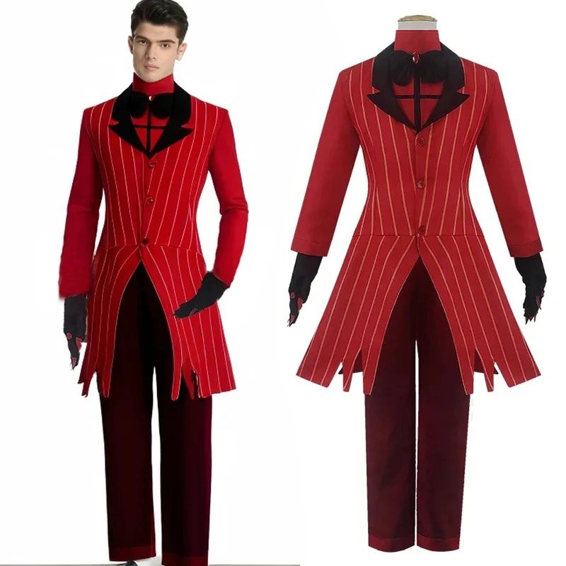 

✿2026✿Anime Hotel Hazbin Alastor Cosplay Costume Red Jacket Alastor Cos Uniform Suit Full Set Halloween Carnival Birthday Party✿