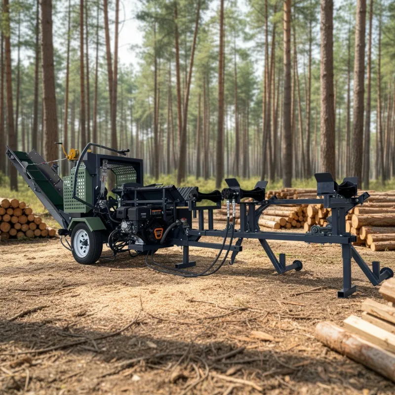 Cheap 20 25 30 40 50 Ton Firewood Processor PTO Driven Automatic Log Splitter for Sale