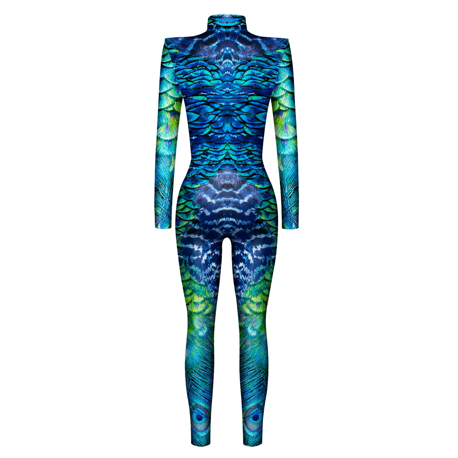 Damen Herren 3D-gedruckter Tier-Schlangen-Python-Schädel Cosplay-Jumpsuit Erwachsenen-Halloween-Cosplay-Zirkus-Radfahrer-Kostüm Karneval-Bodysuit – Detail 4