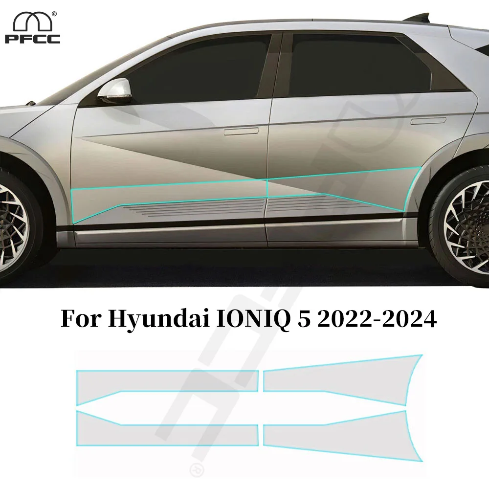 

For Hyundai IONIQ 5 2022-2024 Car Headlight Rearview Door Handle Anti-scratch TPU Paint Protection Film Pre-cut PPF Clear Bra
