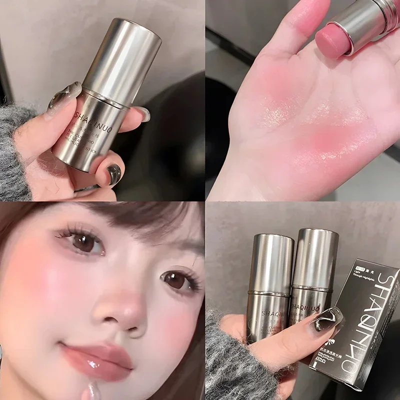 Sdotter Custard Clear High Light Stick Moisturizing Gloss Creamy Muscle Korean Makeup with Tender Blush Stick Makeup