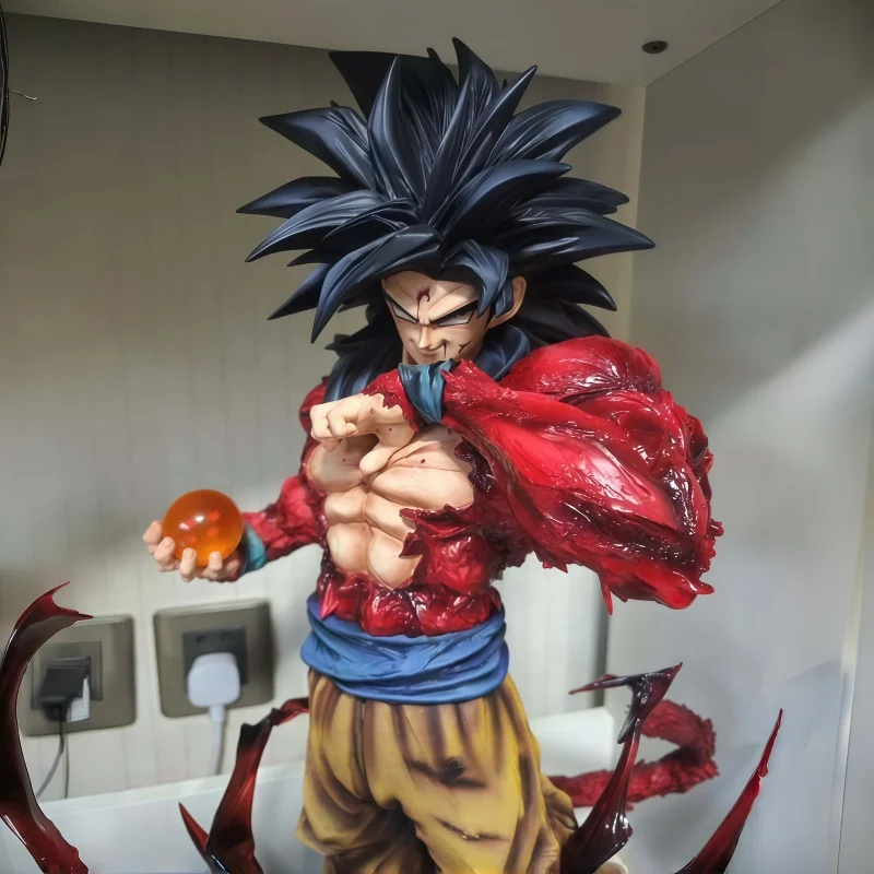 Anime Dragon Ball Z Super Saiyan 4 Goku Collectible Model Toy with Replaceable Hands Classic Anime Figurine for Decoration Gift view 4
