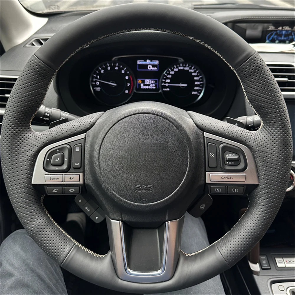 

Чехол на руль из натуральной кожи для Subaru WRX (STI) 2015-2019 Levorg 2015 2016 чехол на ручку салон автомобильные аксессуары