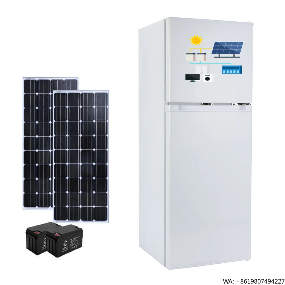 

Double Door 12V Solar Refrigerator Upright Standing Chiller Run on Solar Energy Dc Fridge Durable Appliance