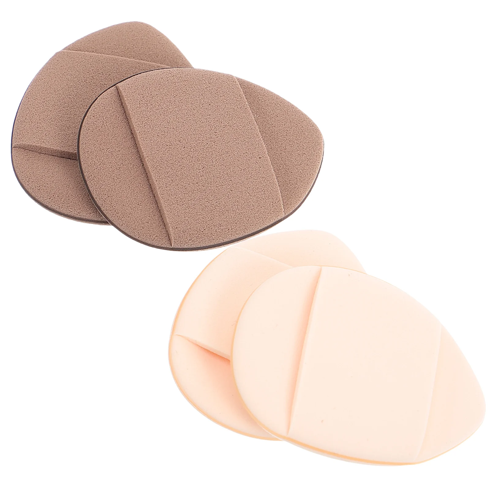 4 Uds Mini polvo Puff dedo pequeño triángulo Puff maquillaje para corrector base ajuste debajo de los ojos cara