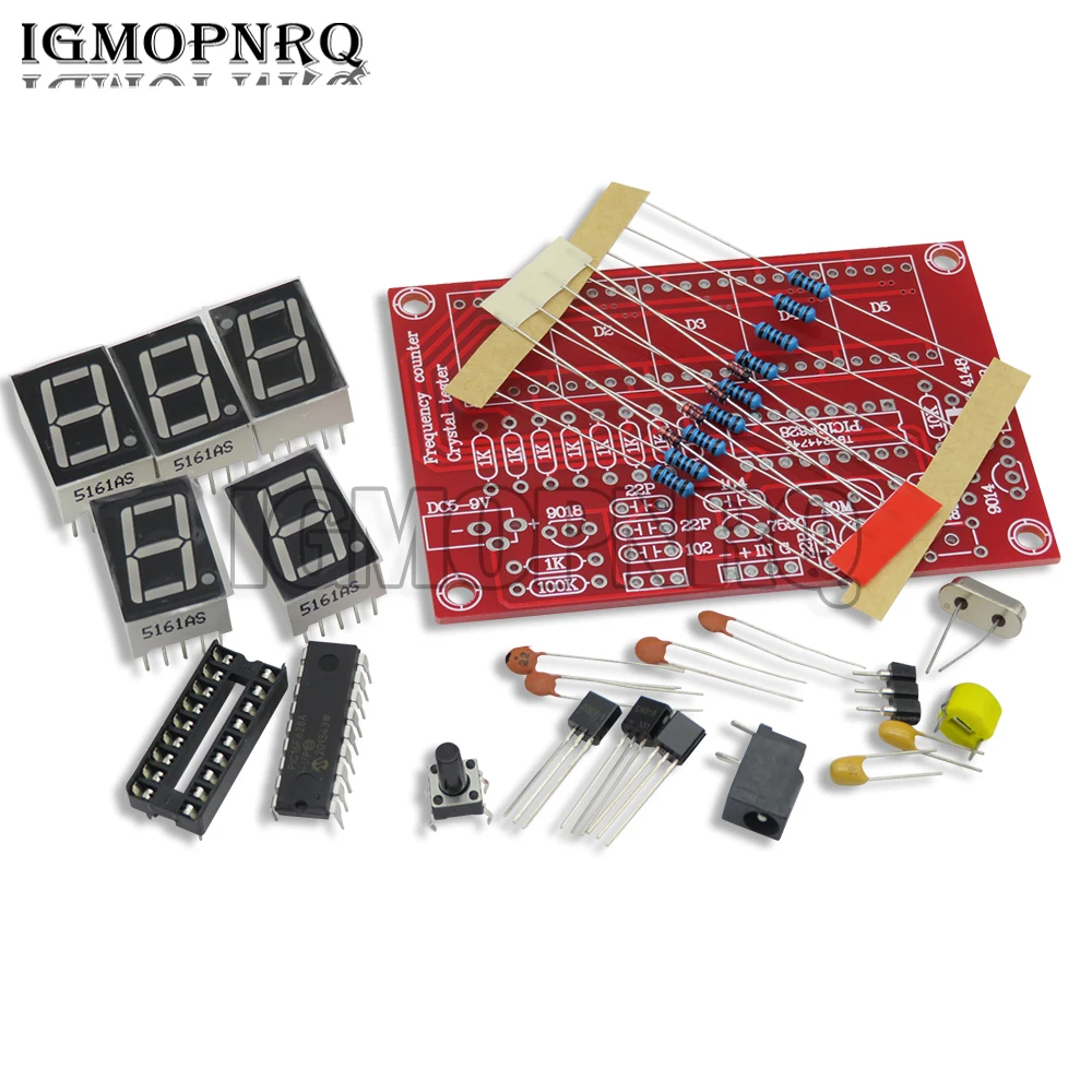 RF 1Hz-50MHz DIY Kits Crystal Oscillator Frequency Counter Meter Digital LED Tester Meter frequency meter digital