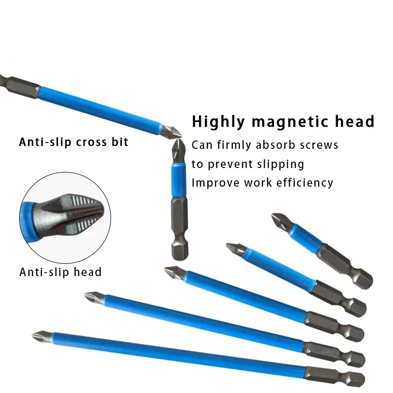 65mm 110mm Magnetic Special Slotted Cross Screwdriver Bit For Electrician PH2 For Socket Switch Hand Tools