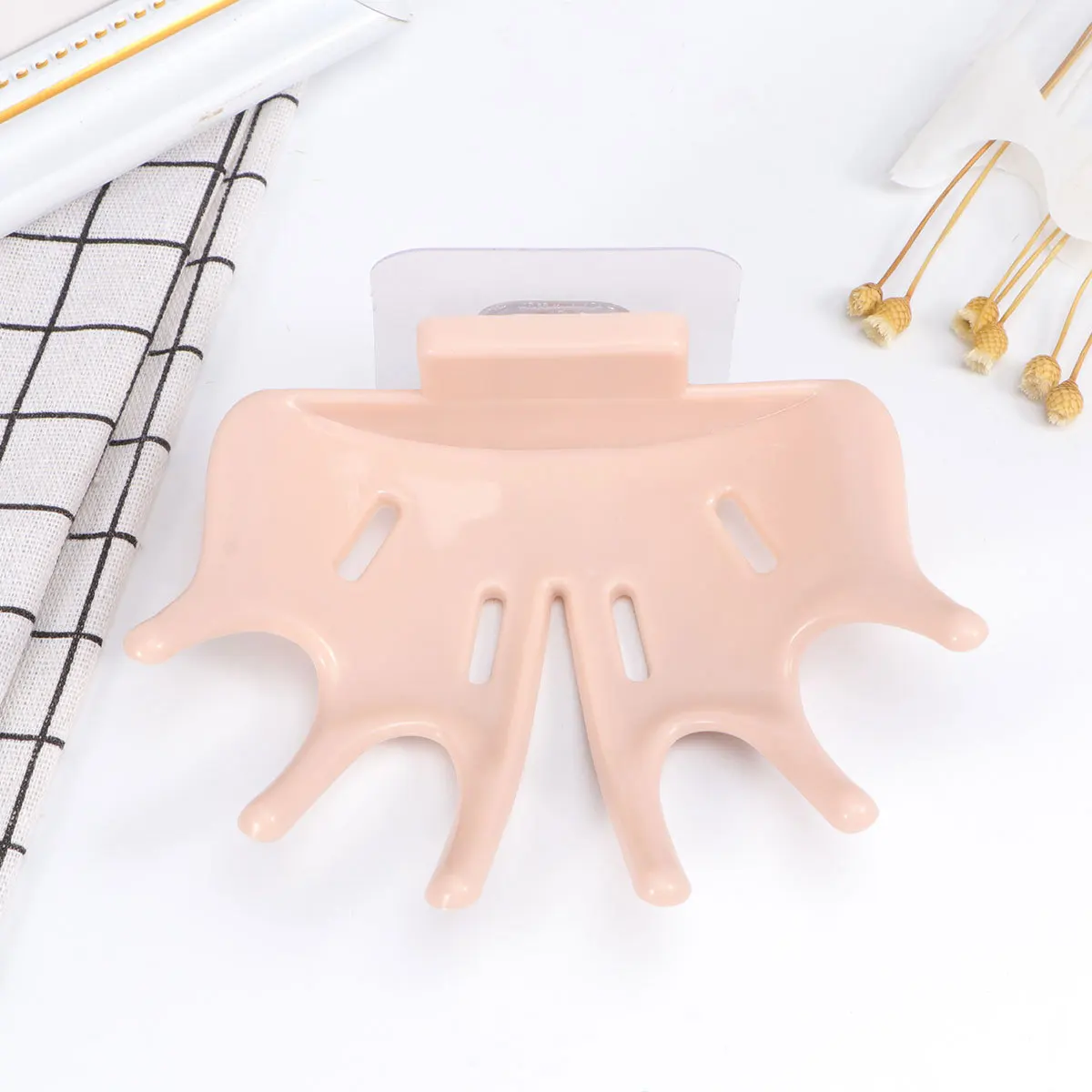 

1pc Box Shaped Design Two Layer Drainable Soap Container For Bathroom Soap Box With Drain Kitchen Shower Decor Rosy
