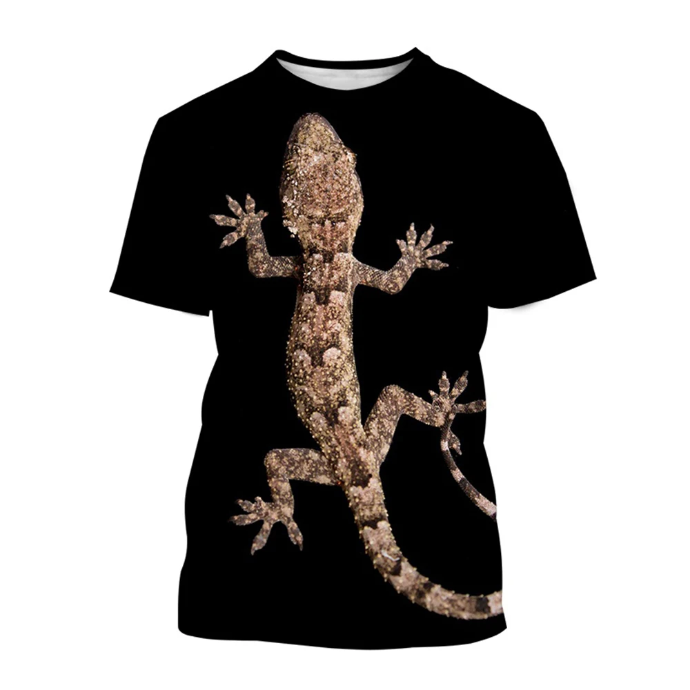 

Summer Fashion Lizard Chameleon Pattern 3D Printed T-Shirts Men Women Short Sleeve T Shirt Oversized Male Tees Tops Man Clothing