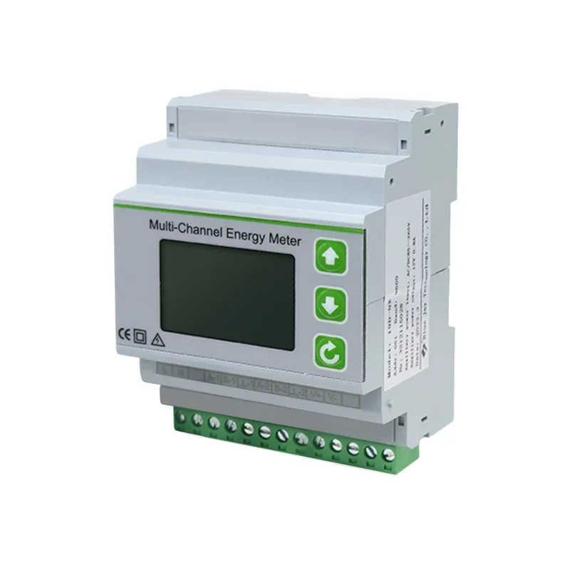 Compteur d'énergie de puissance multifonction triphasé numérique modulaire avec compteur d'énergie bidirectionnel CT Modbus