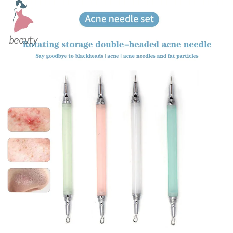 Double-Ended Storable Needle Acne Needles Acne Needles Clean And Hygienic Face Cleansing Tools For Whiteheads Blackheads