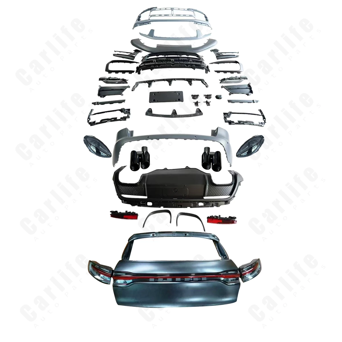 Top Quality Bumpers Bodykit for Macan 95B.1 2014-2018 Modified to 2025 95B.3 Model Contain Tailgate.