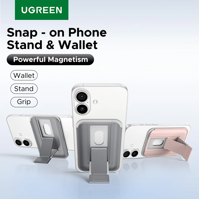 

UGREEN Magnetic Card Bag Holder Card Wallet Phone Stand for Magsafe iPhone 16 15 14 13 12 Wallet Case Foldable Holder