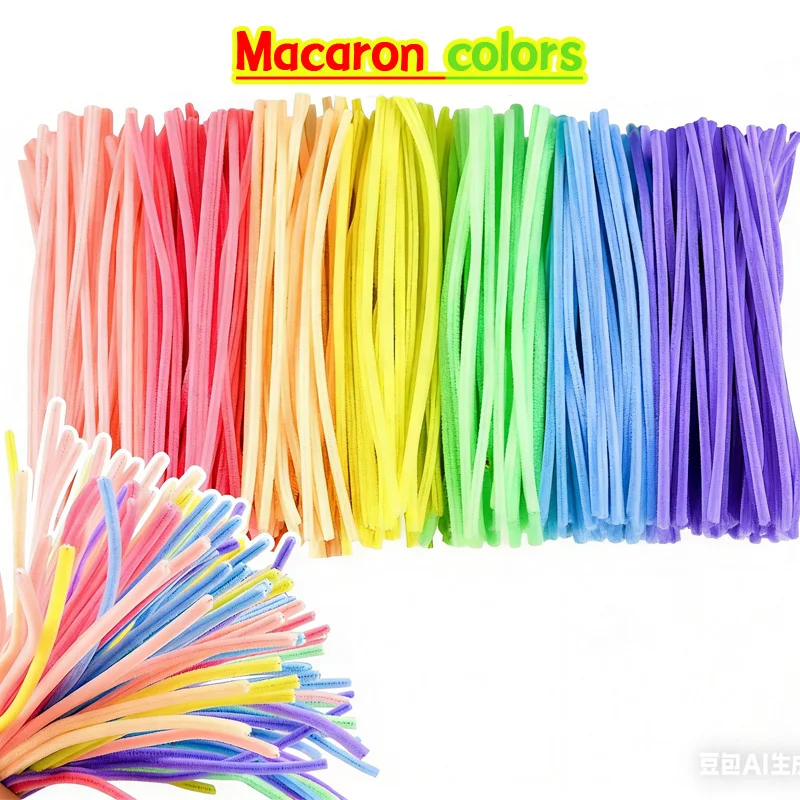 Pipe Cleaners for Flowers Crafts Chenille Stem DIY Creative Gift Toys Chenille Wire Sticks Kids Handmade Material Plush Strips view 2