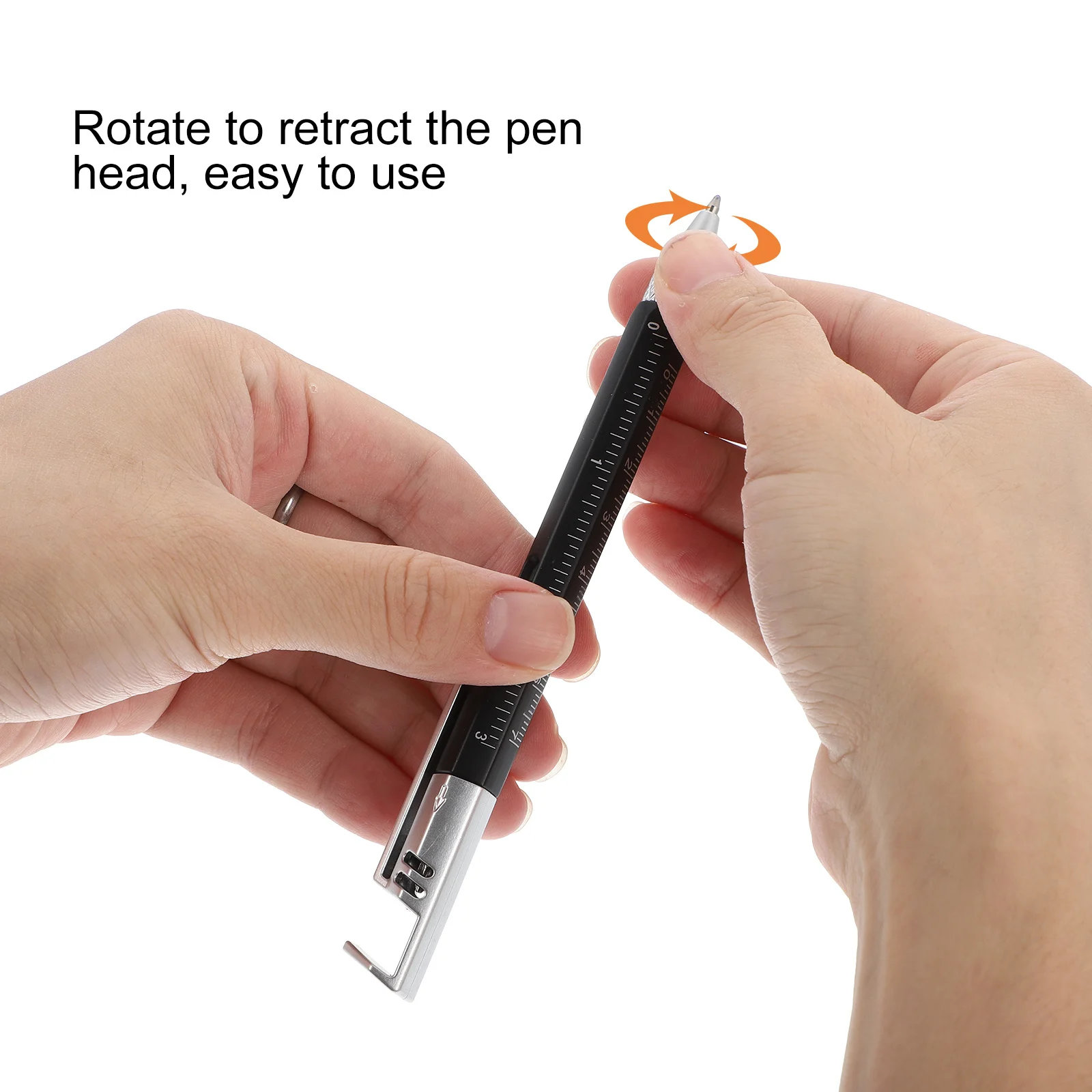 

5 шт., шариковые ручки-отвертки, 6 в 1, многофункциональные ручки-инструменты с линейкой, измеритель уровня для DIY, подарок для дома и офиса для мужчин