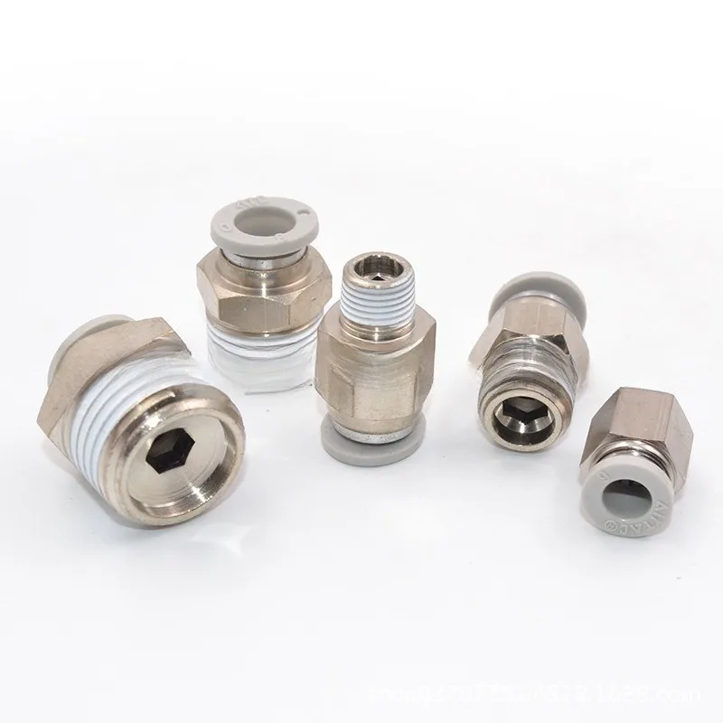 Parts for AirTAC Threaded Through Push-In Connector APC4-M5 APC4-M6 APC4-01 APC4-02