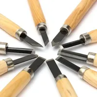 For Detailed Woodworking Gouges Hand Tools and Basic Wood Cut DIY Tools Marking Tools 10pcs/set Wood Carving Chisels Knife