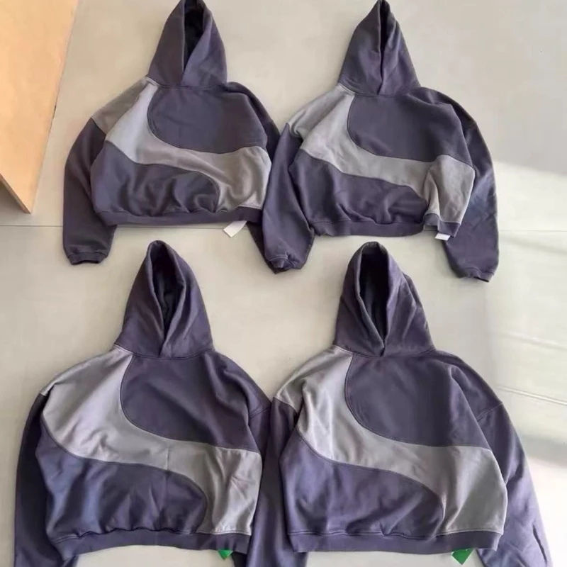 2026ERL Color Blocking Hoodies High Quality Women Men Hooded Streetwear Sweatshirts Hoodies Haikyuu