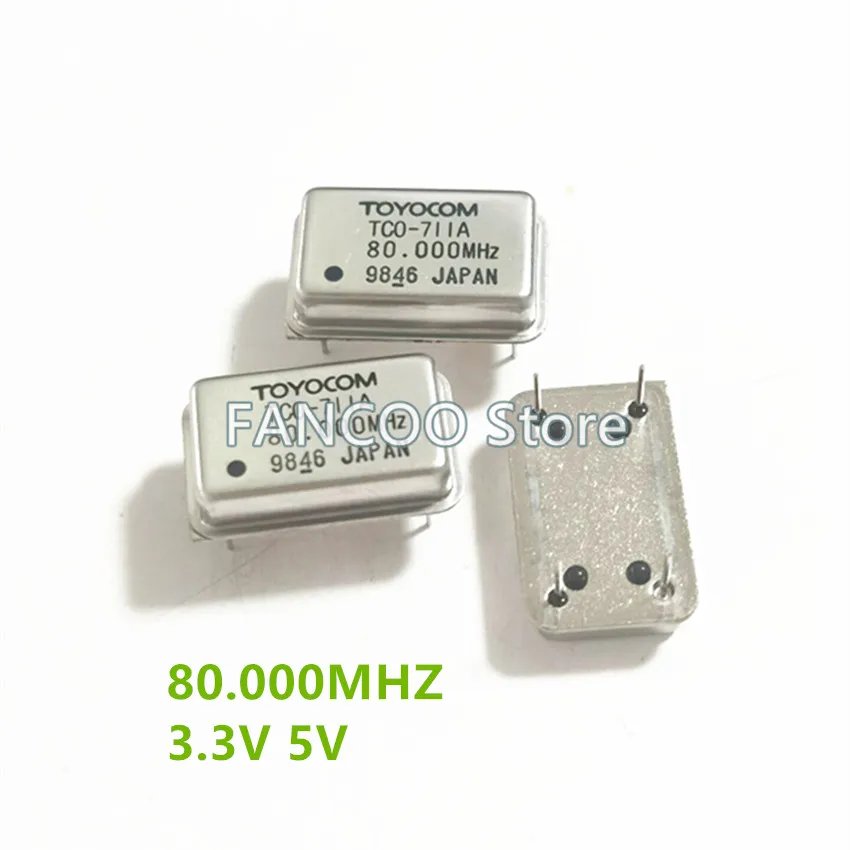 5pcs 80M 80MHZ 80.000M 80.000MHZ Crystal Oscillator Active OSC DIP-4 Rectangle Full Size 3.3V 5V