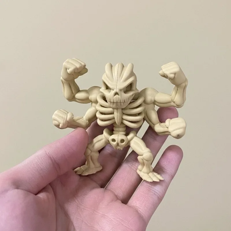 

Hot Sale Pokemon Machoke Skeleton Model 3D Printed Four-Armed Muscle Bone Statue Unique Fan Art Collectible Desk Display Gift
