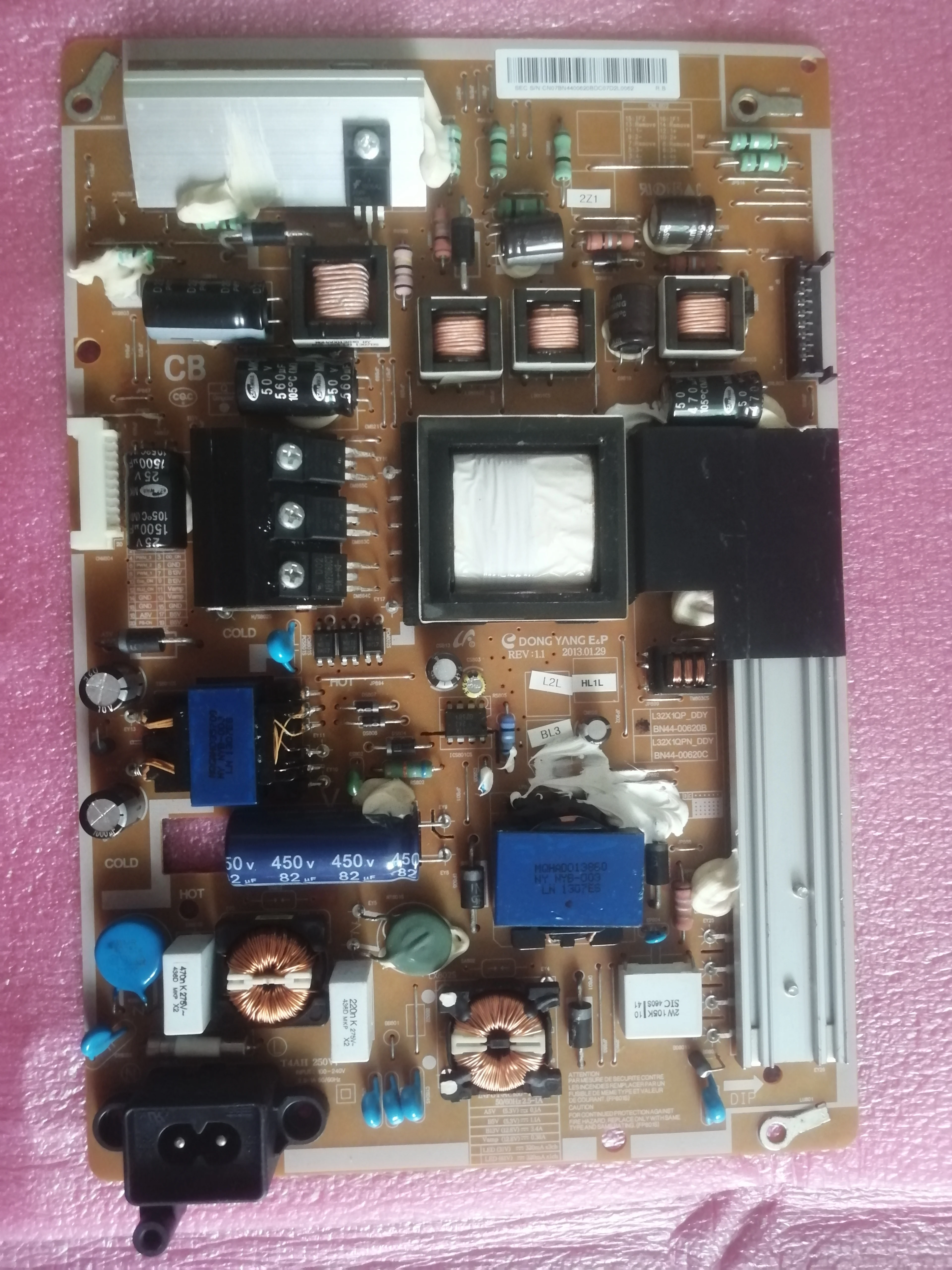 

BN44-00620B power supply board for L32X1QP_DSM PSLF121X05A