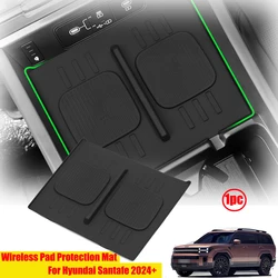 Car Wireless Charging Pad Silicone Protection Mat For Hyundai Santa Fe 2024+