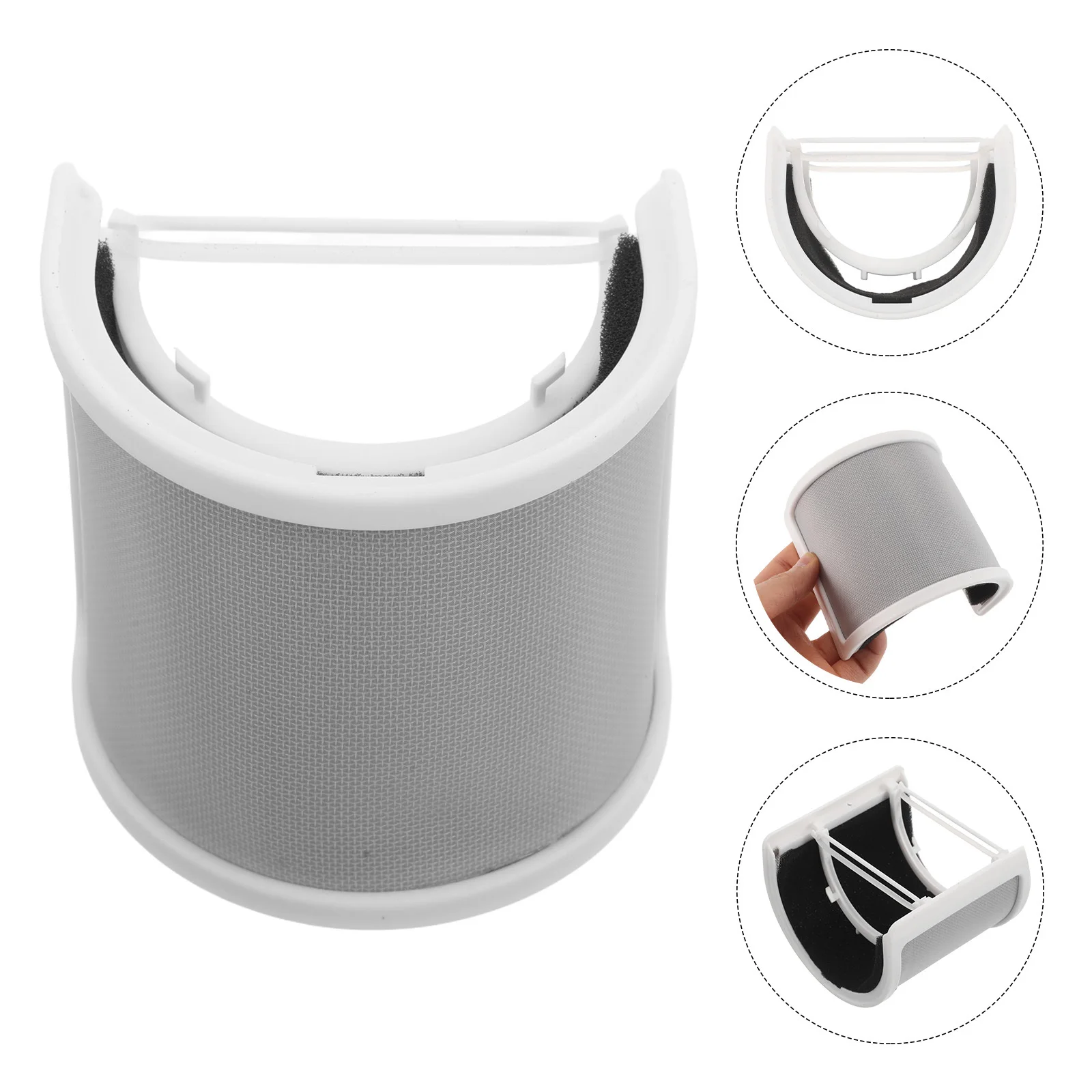 

U-Shaped Microphone Pop Filter High Efficiency Noise Reduction Breathable Design Easy Installation Metal Mesh Recording