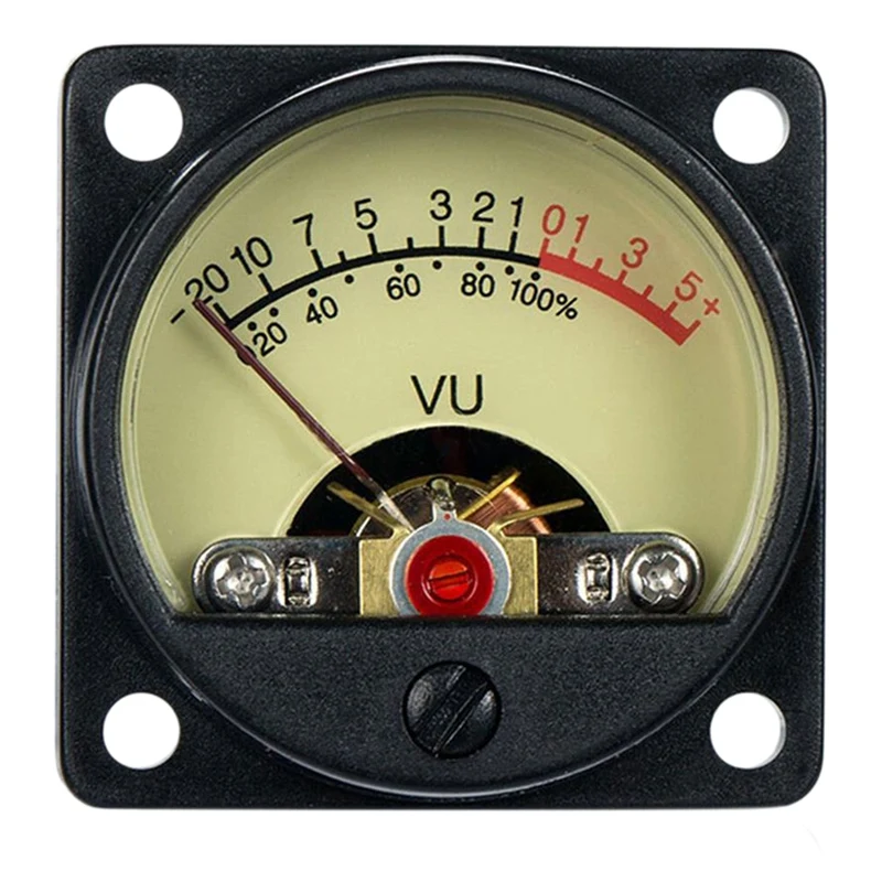 VU Level Meter TR-35 500 VU Meter Panel Mechanical Pointer Type Audio Level Meter White LED 2.8-3.8V 20MA