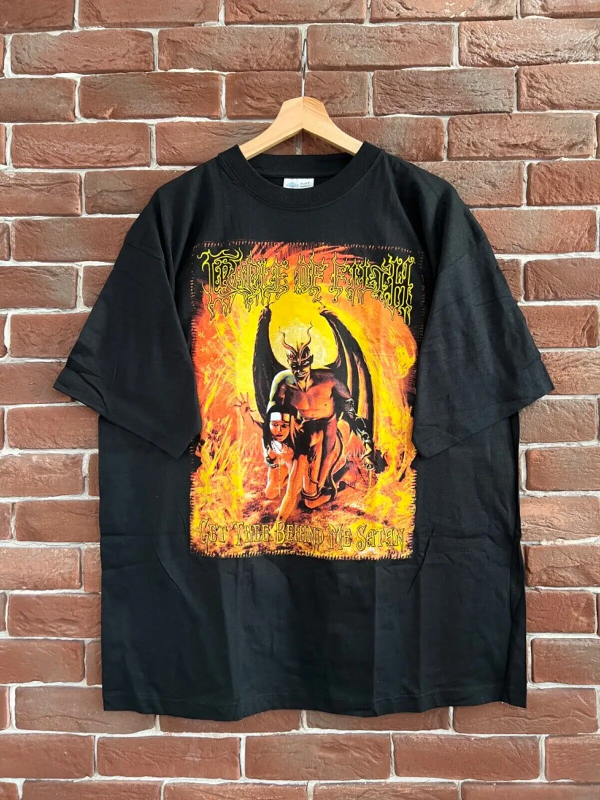 Vintage 2000 Cradle Of Filth Behind Me Satan 90S Band T Shirt Black Xxl