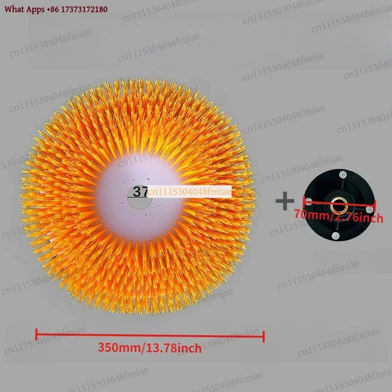 Photovoltaic Panel Cleaning Brush 350mm 55mm Nylon Bristles Electric Disc For Solar Panel Glass Wall