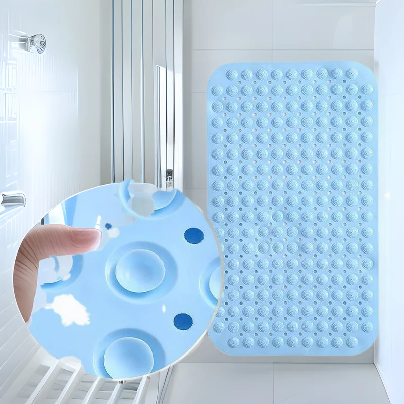 

Thickened Anti-Slip Bathroom Mat Shower Massage Foot Pad Large Size with Suction Cups Toilet Bathroom Bathing Prevention
