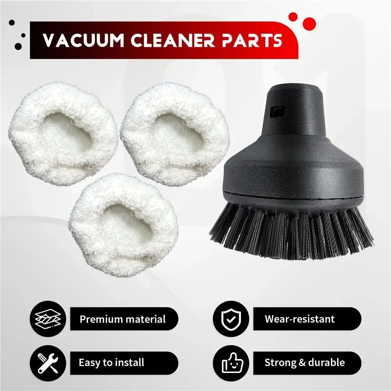 For Karcher Steam Vacuum Cleaner Machine SC1 SC2 SC3 SC4 SC5 SC7 CTK10 CTK20 Big Round Brush Head Powerful Nozzle Accessories