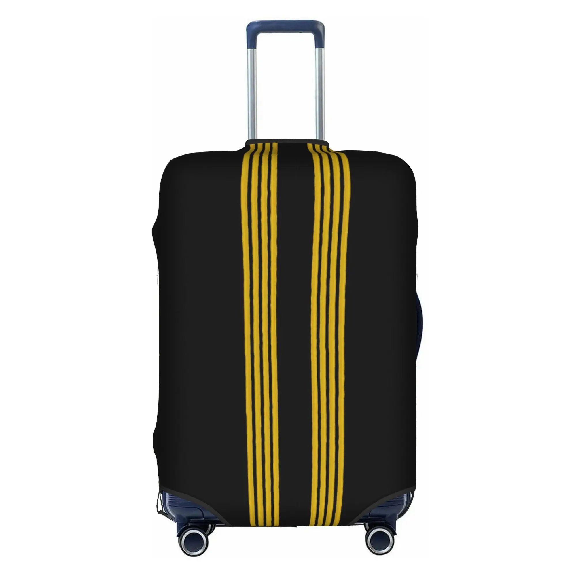 Pilot Captain Stripes Luggage Cover Elastic Aviation Airplane Pilot Travel Suitcase Protective Covers Suit For 18-32 inch