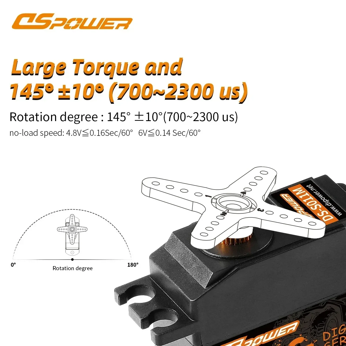 DSpower 2KG RC Servo Metal Gear resistente a la intemperie Micro Servomotor Digital de perfil bajo para RC coche avión barco helicóptero de ala fija