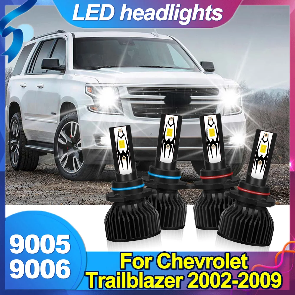 

Для Chevrolet Trailblazer 2002-2009 9006 9005 комплект светодиодных фар комбинированные лампы 6000K дальнего ближнего света супер яркий белый 20000LM