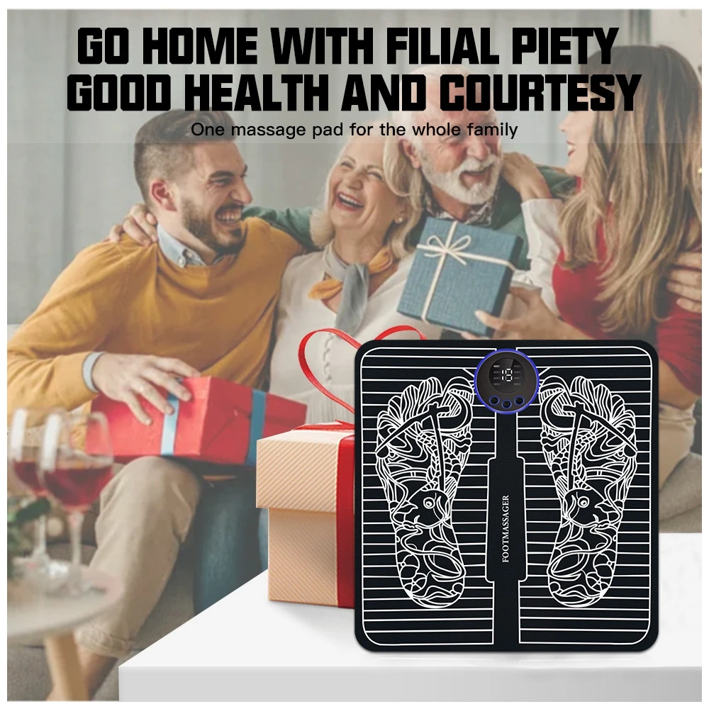 Electric Pulse Pad with EMS Technology - Microcurrent Stimulator Foot Massager for Advanced Relaxation and Fitness