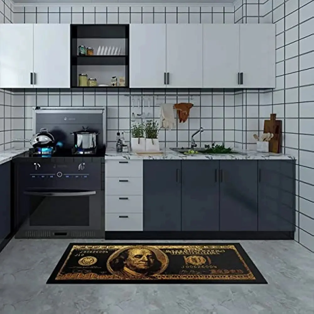 VIKAMA Creative Dollar Floor Mat Cartoon Simulation Banknote Bedroom Bedside Blanket Personalized Entrance Rug Home Decoration
