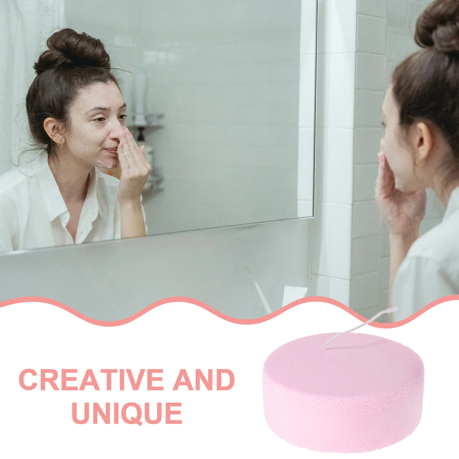 Compact Face Cleaning Sponge Multi-Function Exfoliating Facial Scrubber Convenient Travel Face Cleaner Facial Sponges