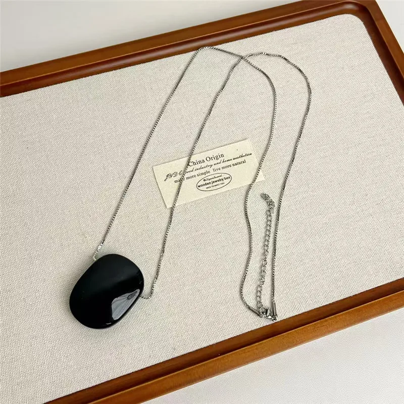 

New Tiger Eye Stone Long Pendant Necklace for Women Unique Design Bohemian Style Sweater Chain Daily Accessory Fashion Jewelry