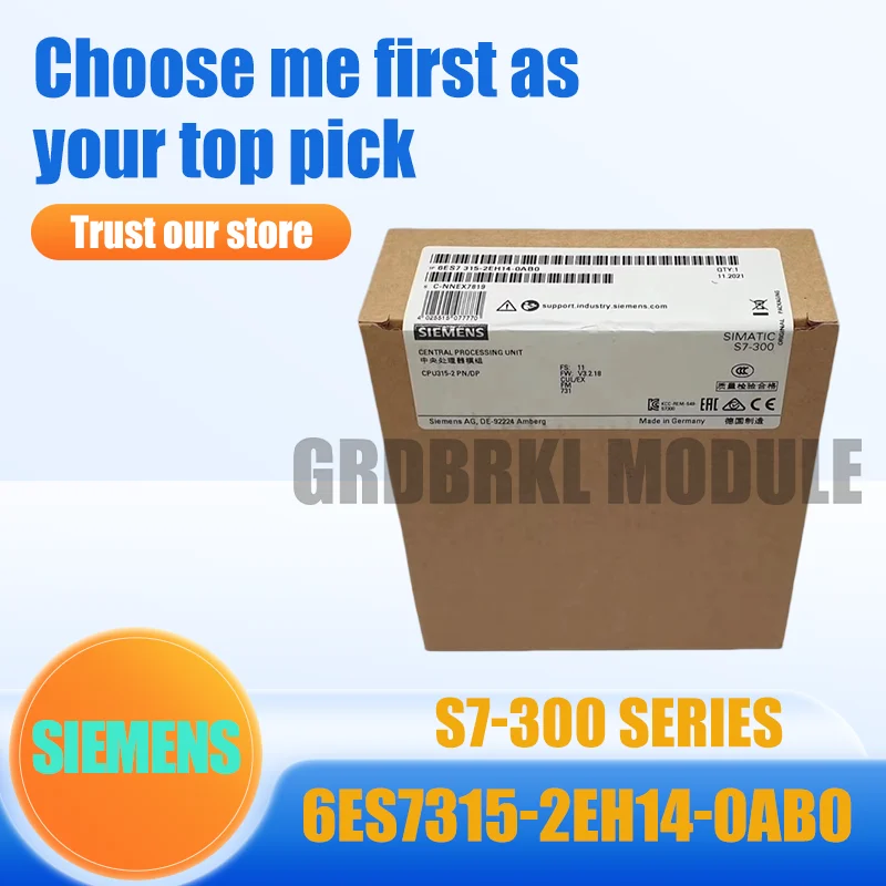 Nuevo Módulo Controlador PLC SIEMENS 6ES7315-2EH14-0AB0 6ES7 315-2EH14-0AB0 S7-300 Original