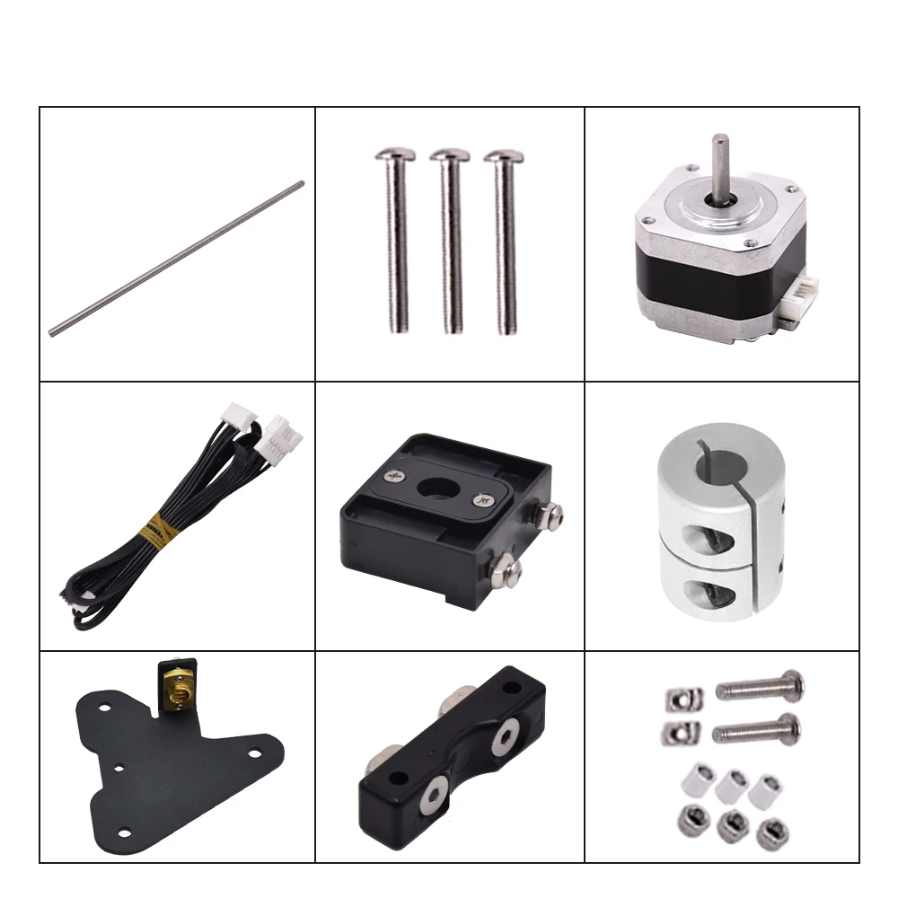 

Комплект для модернизации сдвоенной оси Z с ходовым винтом для 3D-принтеров Ender 3, Ender 3 Pro, Ender 3S, CR 10, CR 10S, с шаговым двигателем