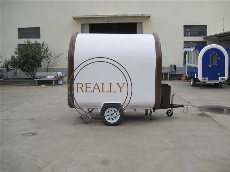 ห้องครัวเคลื่อนที่แบบกําหนดเองสัมปทานแบบปิดรถพ่วงรถบรรทุกอาหารรถเข็นกาแฟขนาดเล็ก